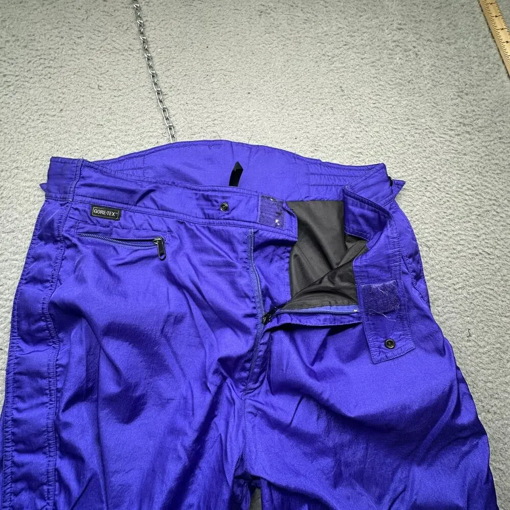 Vintage The North Face Gore-Tex Purple Ski Pants Mens XL Black Hybrid Sizing